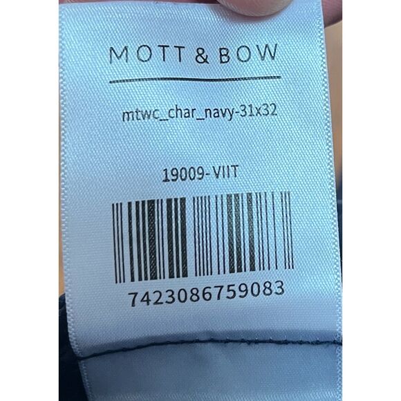 MOTT & BOW Blue Straight Button Fly Denim Jeans Pants     Mens Size 31 - Picture 5 of 9